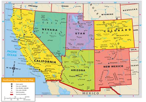 Southwest Region Map Printable | Adams Printable Map