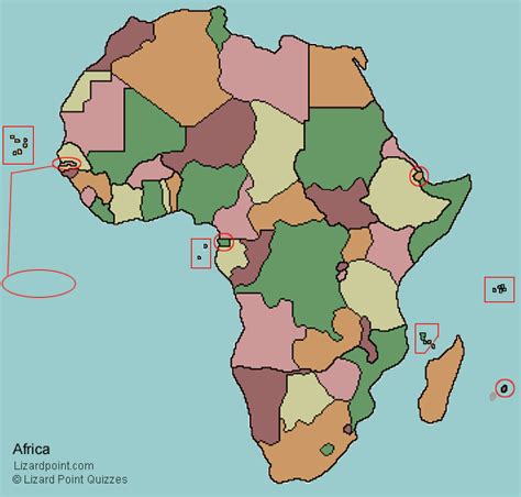 Customize a geography quiz - Africa countries | Lizard Point