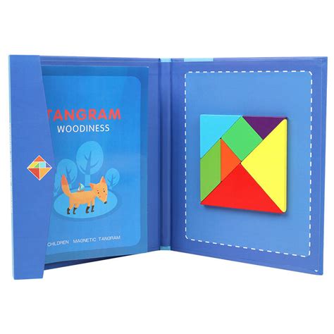 Magnetic 3D Puzzle Geometric Shapes Tangram Jigsaw Board Kids ...