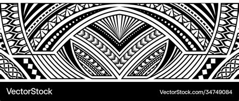 Abstract tribal art tattoo border Royalty Free Vector Image