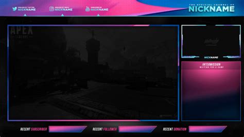 Free Blue and Pink Stream Overlay