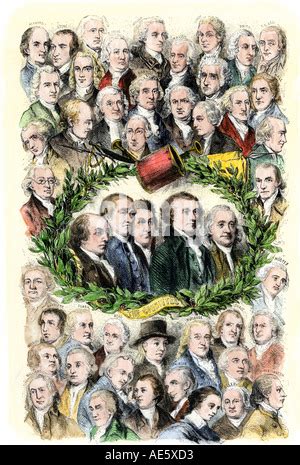 Signers of the Declaration of Independence - July 4, 1776 Stock Photo ...