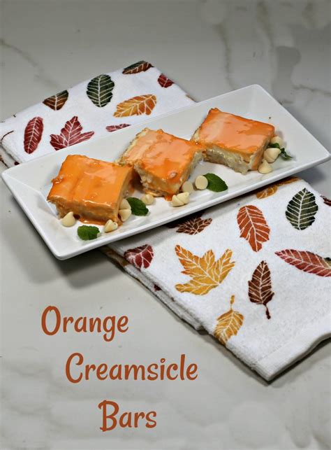 Orange Cheesecake Bars - Creamsicle Slice Recipe with Orange Ganache