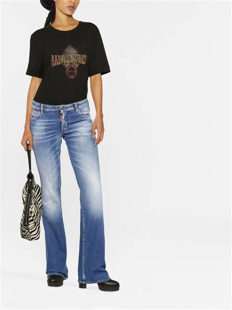 DSQUARED2 logo-patch Bootcut Jeans - Farfetch