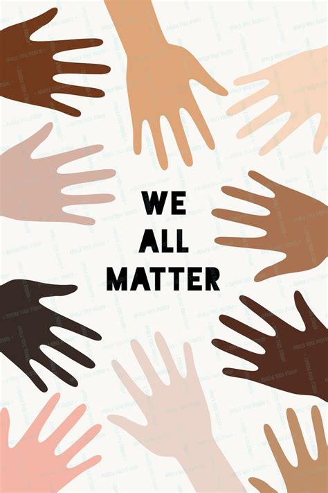 We All Matter Anti Discrimination Printable Poster No - Etsy UK