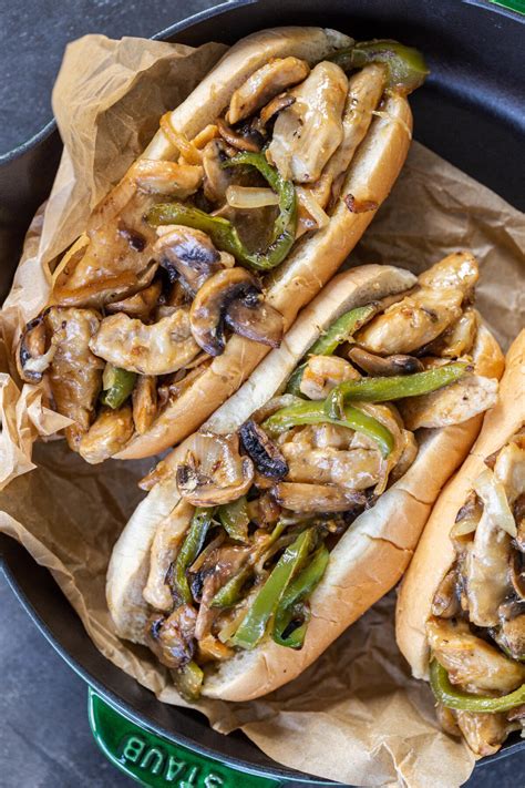 Chicken Philly Cheesesteak Sandwich - Momsdish