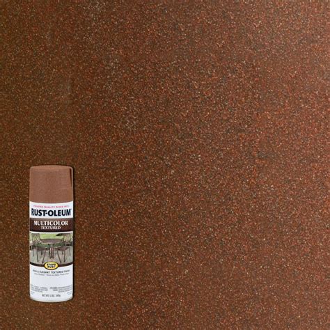 Rust-Oleum Stops Rust 12 oz. MultiColor Textured Rustic Umber Protective Spray Paint-239122 ...