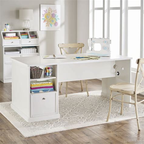 Better Homes & Gardens Craftform Sewing and Craft Table, White Finish - Walmart.com | Craft ...