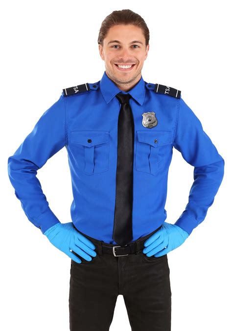 TSA Agent Blue Long sleeved Costume Shirt