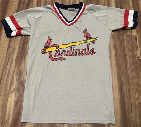 VINTAGE 80’S SAND Knit St. Louis Cardinals Jersey Shirt Size Youth Large $29.97 - PicClick