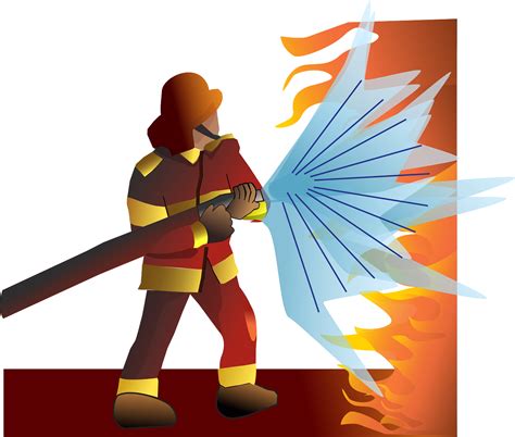 Firefighter Fire Flames Hose PNG | Picpng