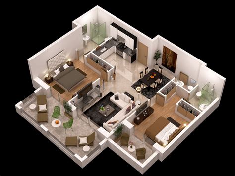 detailed floor plan 3d 3D Model MAX OBJ | CGTrader.com