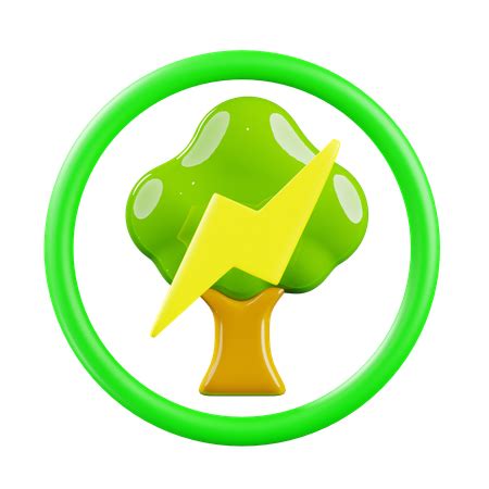 Green Energy 3D Icon download in PNG, OBJ or Blend format