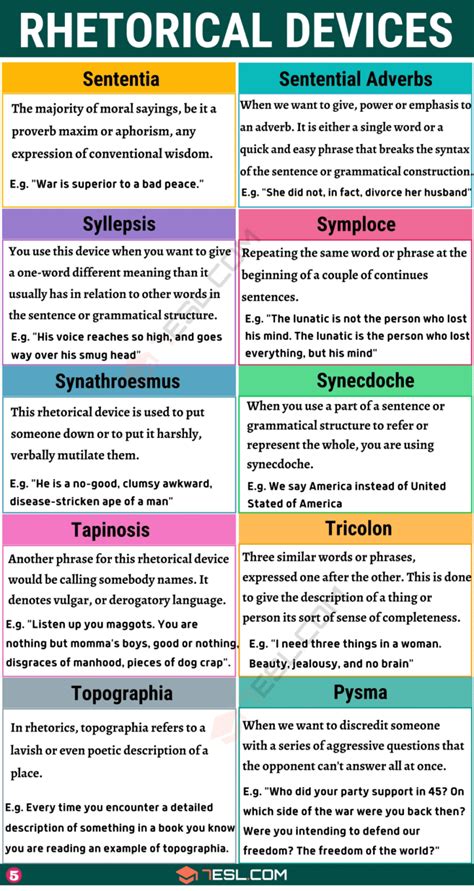 What Is A Literary Device Grade 5