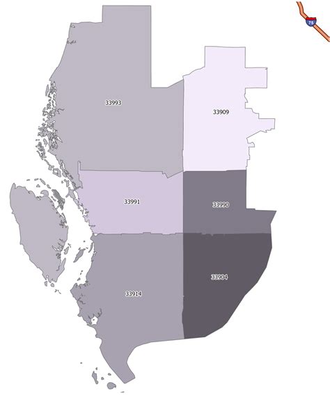 Cape Coral Zip Code Map - GIS Geography