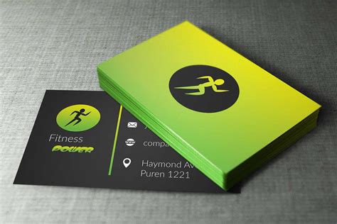 Fitness Business Cards Design by Borce Markoski at Coroflot.com