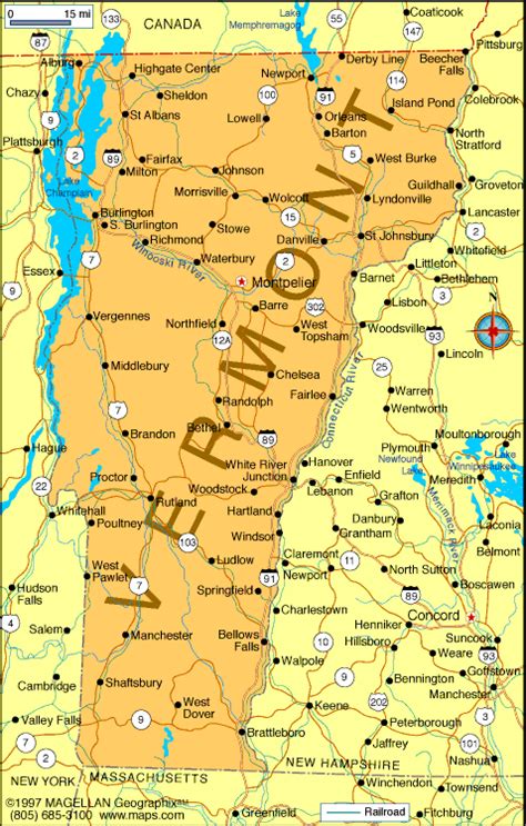 Vermont Political Map