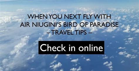 Air Niugini Online Check-in Fast - P.N.G. Insight Travel