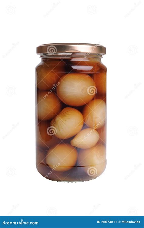 Jar of Pickled Onions stock image. Image of glass, vinegar - 20074811