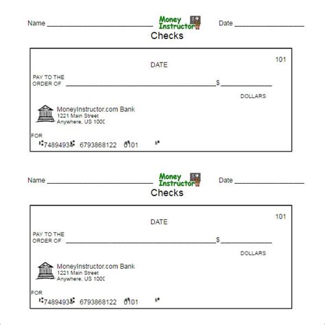 Payroll Checks Template | Template Business