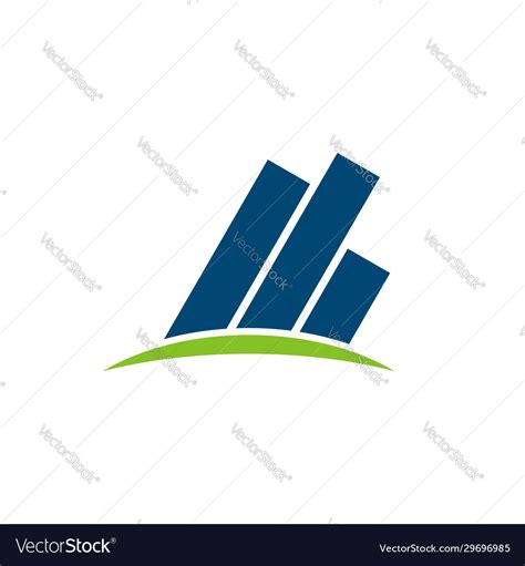 Blue stock exchange logo template design Vector Image