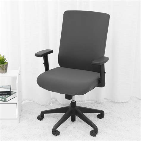 Independent 2-Piece Computer Desk Office Chair Cover Washable Rotating Armchair Protector for ...