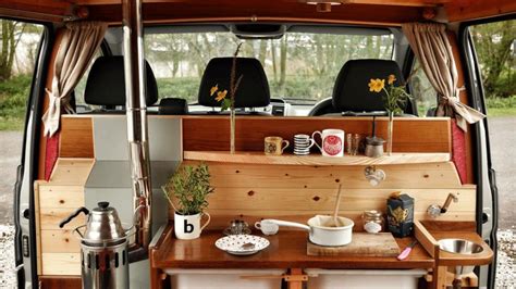 10 Camper Van Kitchens with the Cozy Amenities of Home Camping Tools, Camping Decor, Camping ...