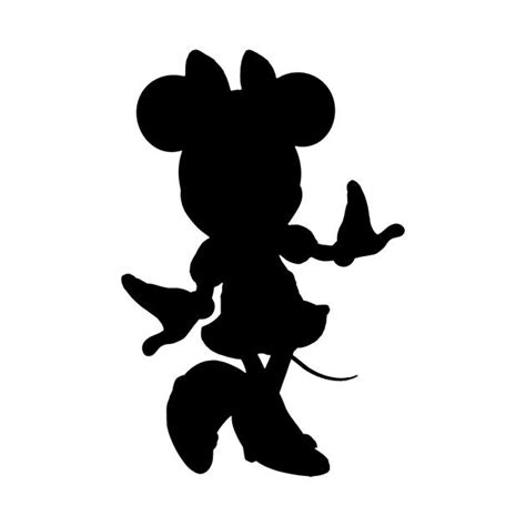 Minnie Mouse Black Silhouette