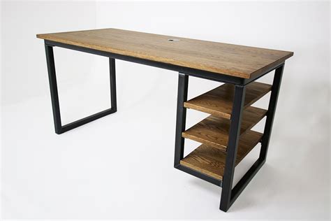 Vintage Industrial Office Desks Bespoke UK | Russell Oak & Steel