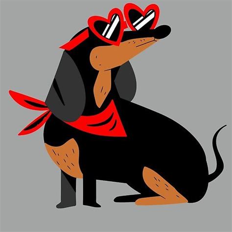 Dog wearing sunglasses - Adograble | Dog illustration, Dachshund ...