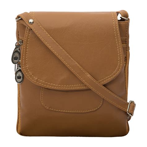 Buy Leather Light Brown Sling Side Bag Cross Body Purse for Women Girls(SL-016) Online @ ₹399 ...