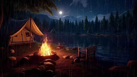 Rain Noise for Instant Sleep Soothing Rain on the Tent at Night I Rain ...