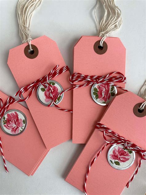 Pink Tags 10 piezas 4 3/4x2 3/8 Pink Hang Tags Valentine | Etsy