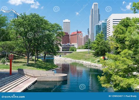 City Skyline in Downtown Omaha, Nebraska Stock Image - Image of ...