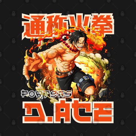 Anime Hiken no Ace Pirate - Ace One Piece - T-Shirt | TeePublic