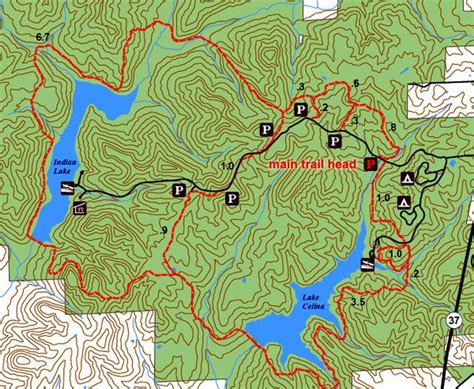 Hoosier National Forest Trail Map - Squaw Valley Trail Map