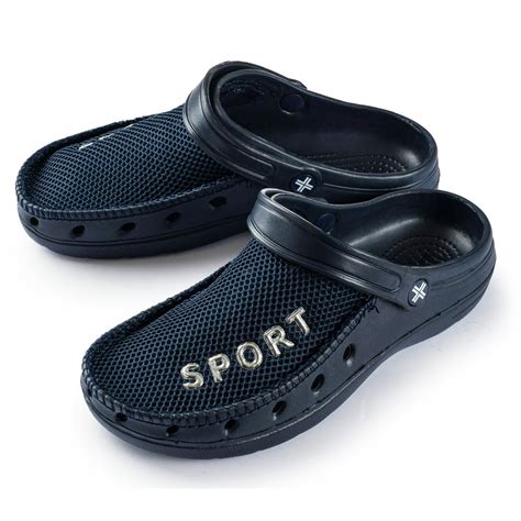 Roxoni - Roxoni Men's Waterproof Rubber Clog Sandals with Mesh Upper ...