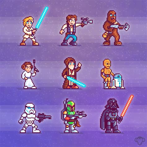 Star Wars pixel art sprites [Fan Art] [OC] : StarWars