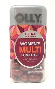 Olly Women's Multi+ Omega-3 Daily Multivitamin 60 Softgels EXP 03/22 - NEW! | eBay