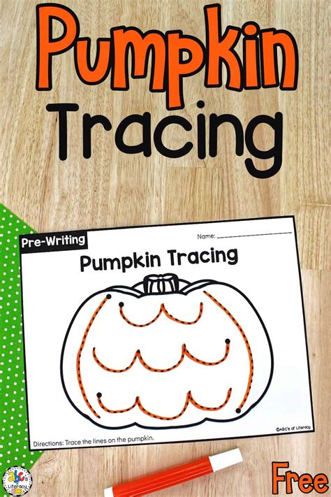 Pumpkin Tracing Worksheets: Pre-Writing Activity for Preschoolers