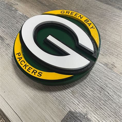 Green Bay Packers Wall Art 3D Stacked Sign Packers Relief - Etsy