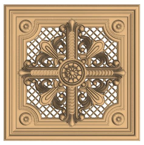 Decorative Wood Carving Design for CNC Router Stl File Free Download - 3axis.co