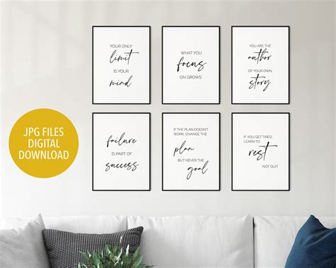 Printable Motivational Quotes Office Poster Office Wall Art - Etsy