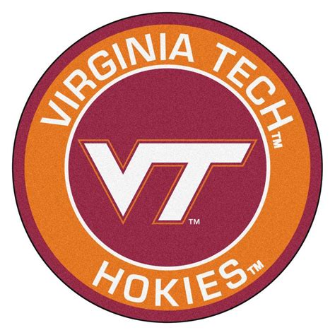 FANMATS NCAA Virginia Tech Orange 2 ft. x 2 ft. Round Area Rug-18646 ...