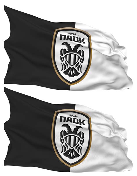 paok Football club drapeau vagues isolé dans plaine et bosse texture, avec transparent arrière ...