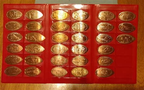 Uncirculated Elongated Pressed Penny Collection With Display