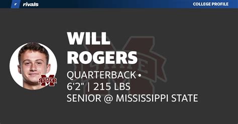 Will Rogers SENIOR Quarterback Mississippi State