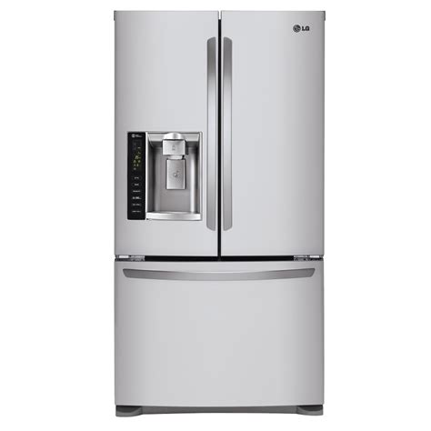 LG 24.7-cu ft French Door Refrigerator with Ice Maker (Stainless steel ...