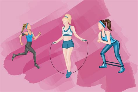 Ilustración vectorial de chicas fitness que realizan ejercicios ...