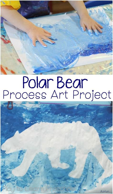 Polar Bear in the Snow Preschool Art Project | Preschool art projects ...